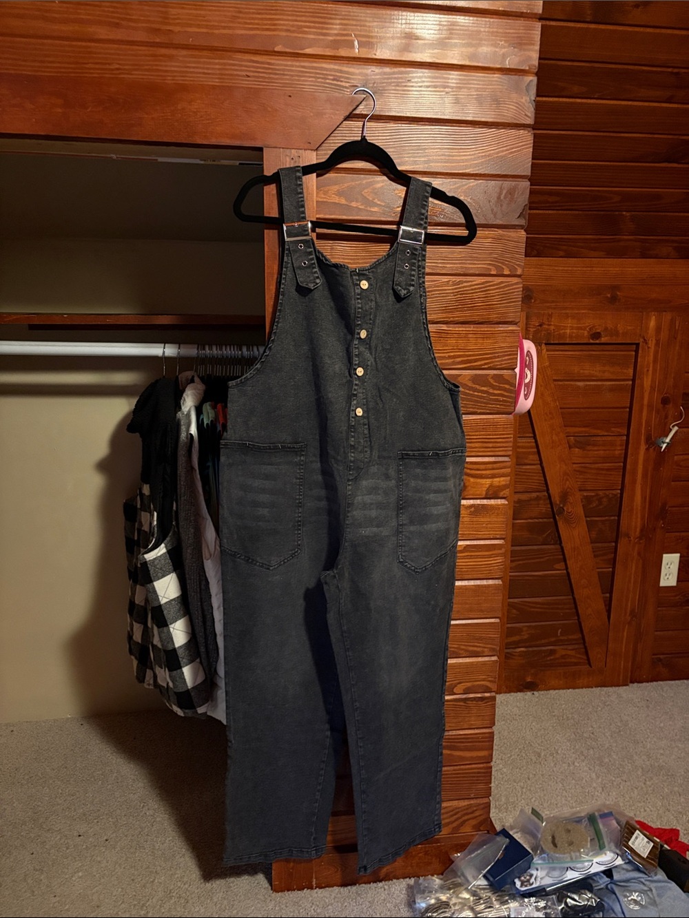 Black Denim Overalls Jumpsuit - Casual Women's Pants & Jumpsuits